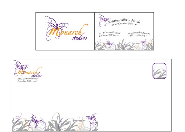 Monarch Envelope and Business Card